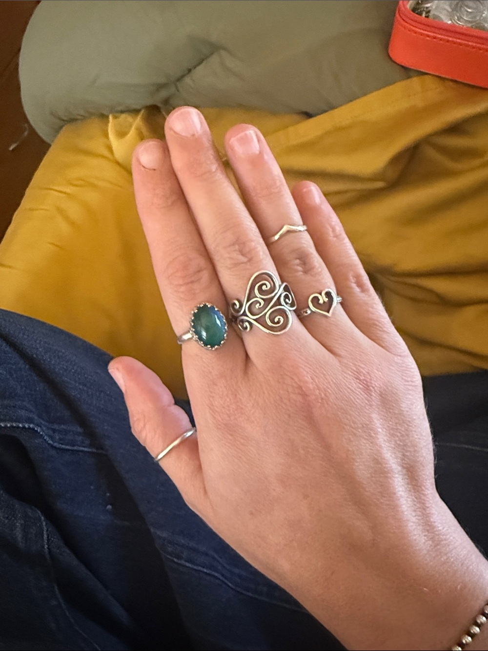 100% Sterling silver mood ring! Hand crafted off Etsy!